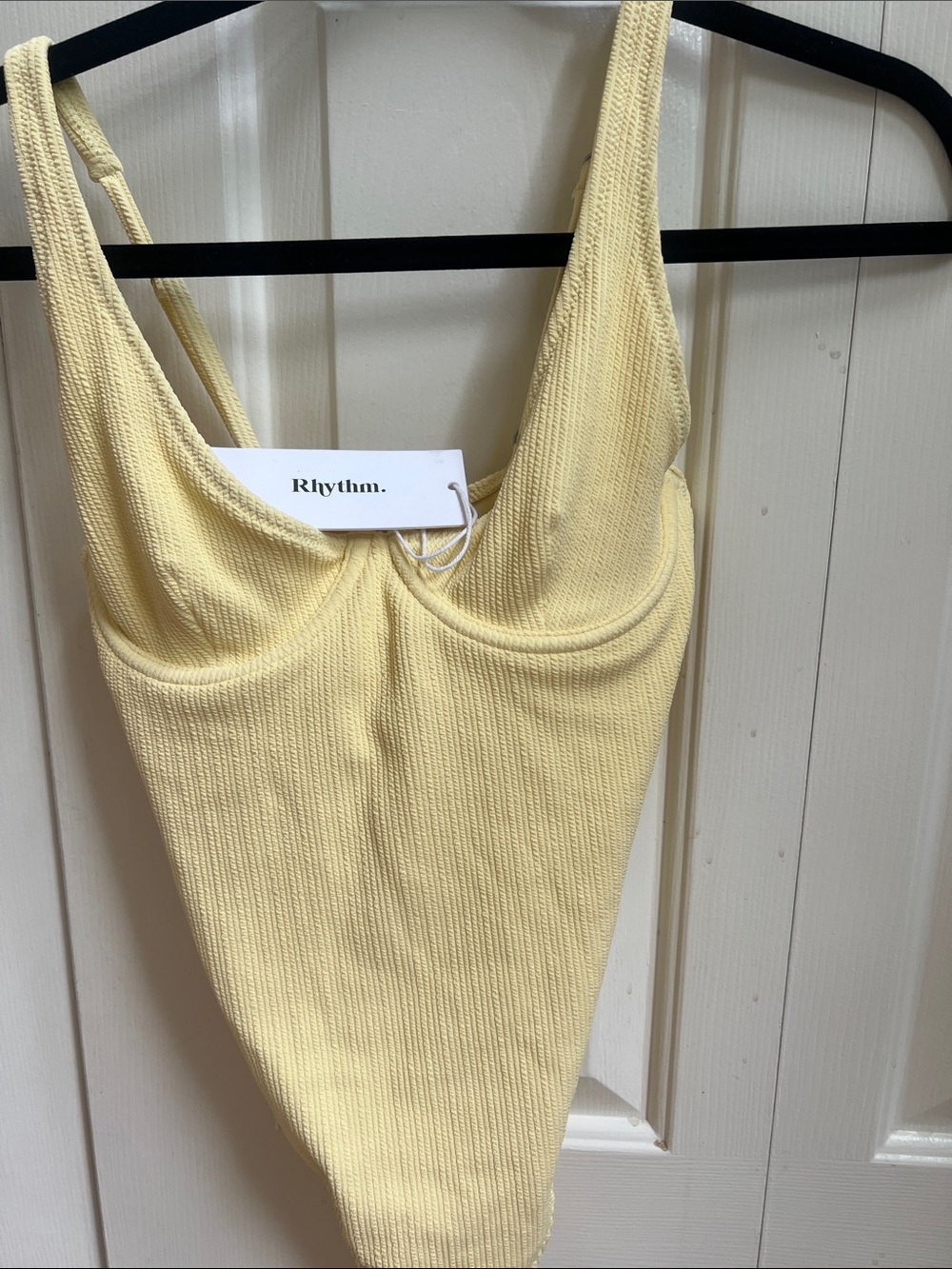 NWT Rhythm Soft Pale Yellow Ribbed One-Piece